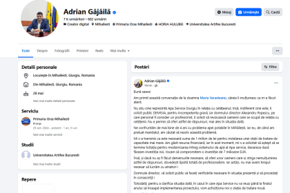 Primarul din Mihaelesti cere demiterea unui angajat al SC Apa Service din cauza incompetentei grave