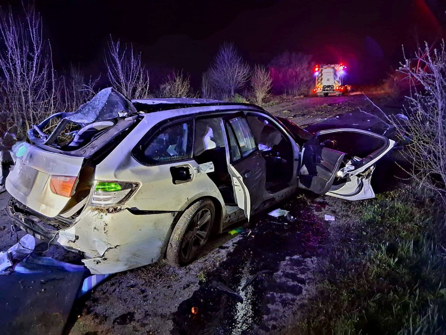 accident pe dj 411 un barbat a fost dus la spital