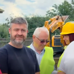 Presedintele CJ Giurgiu Toma Petcu a inspectat stadiul lucrarilor la sistemul de canalizare din comuna Marsa