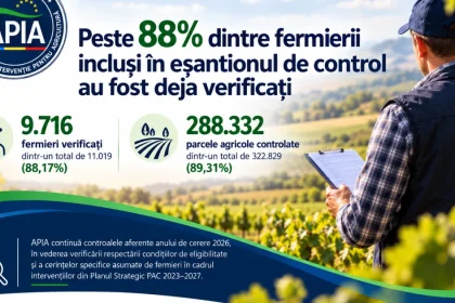 APIA a verificat 88% din fermierii din lotul de controale pentru anul de cerere 2026