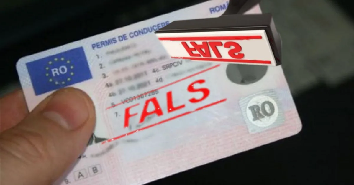 Bărbat prins la volan cu permis de conducere fals