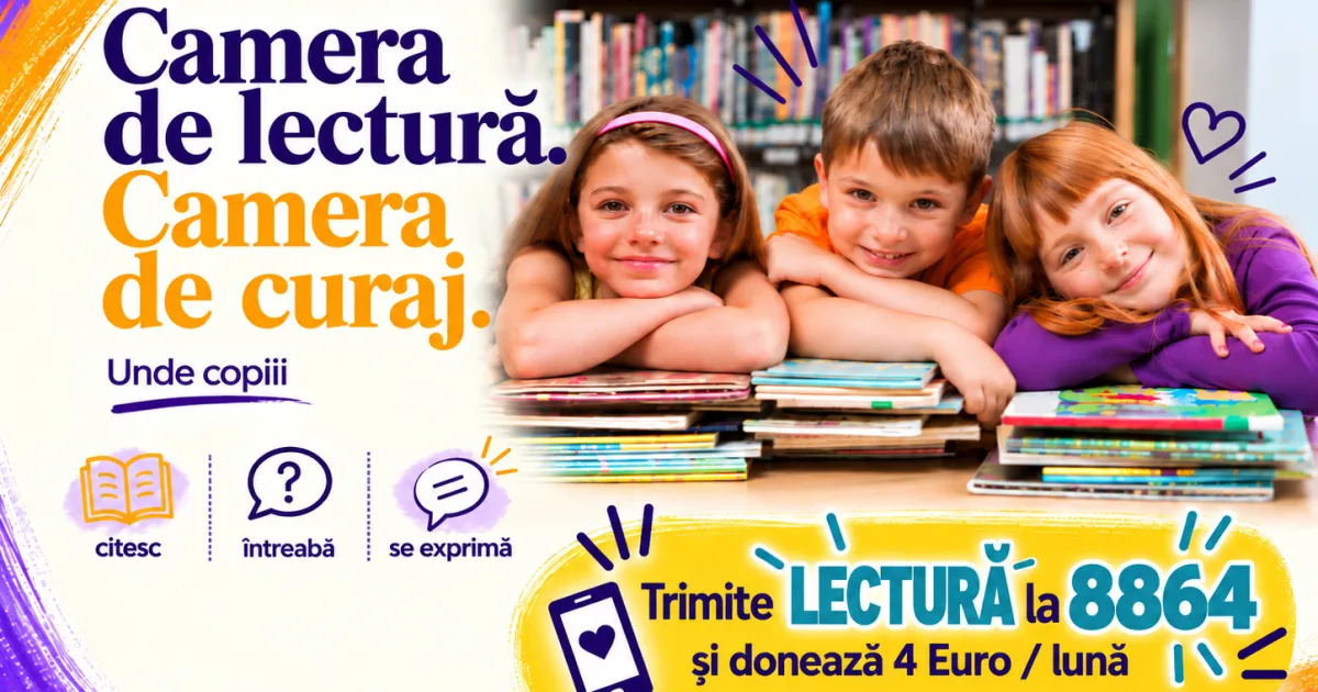 Four Change lansează „Camera de lectură. Camera de curaj” pentru 120 de copii